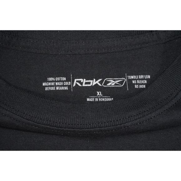 Reebok RBK Blue Logo T-Shirt Black Men's XL NWT Streetwear Retro Y2K - Picture 3 of 4